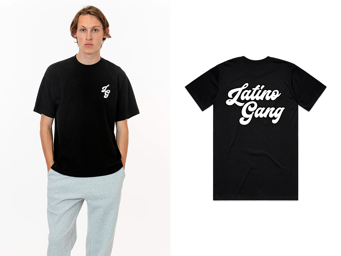 Black Oversize T-shirt - Latino Gang