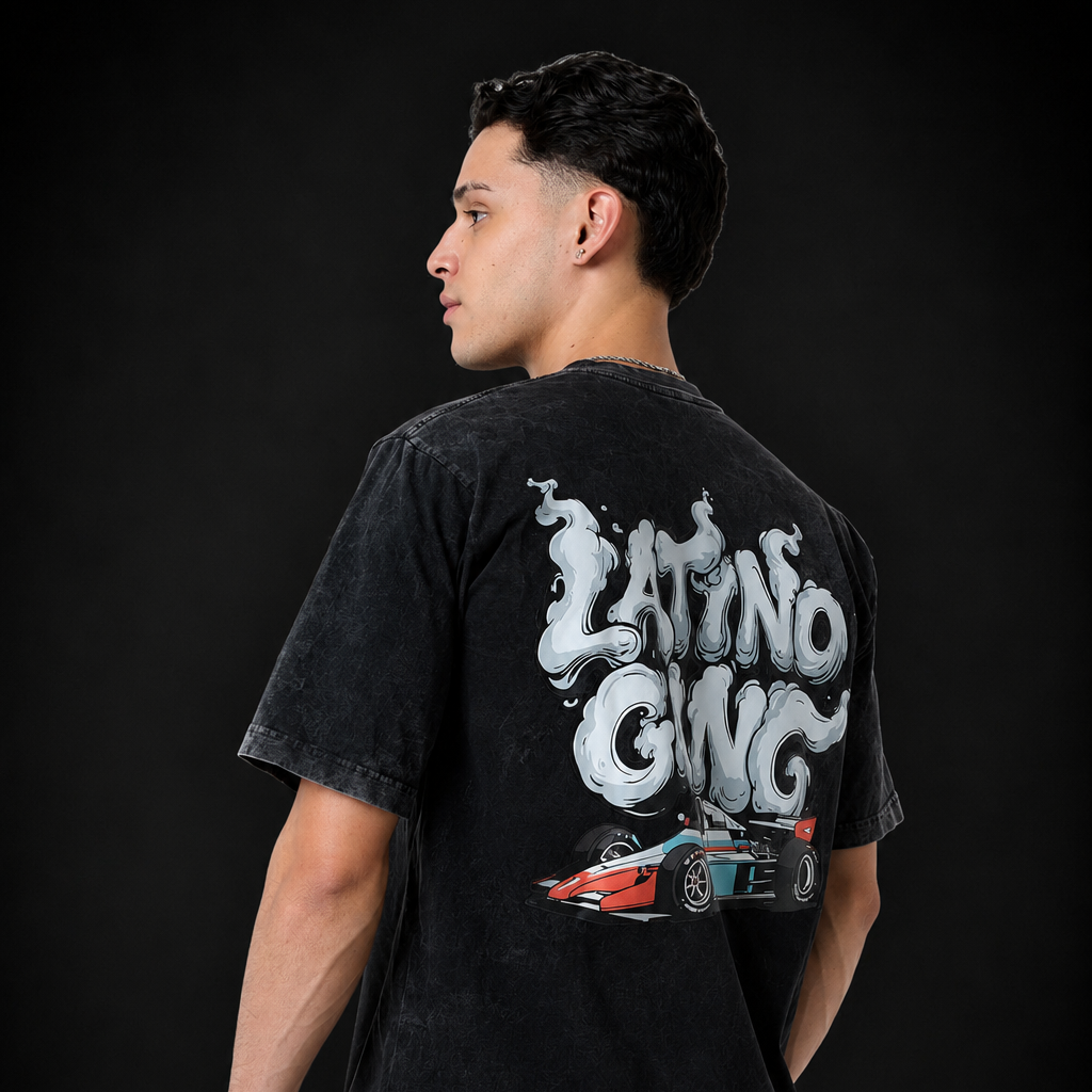 Latino Gang Burnout oversized t-shirt – front view