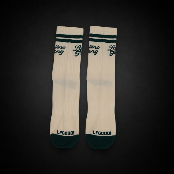 Latino Gang Socks – Cream & Green Edition
