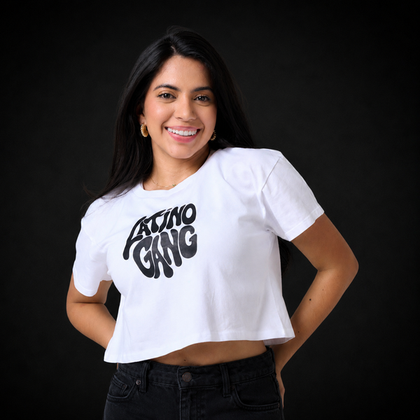 Latino Gang Crop Top – White Edition