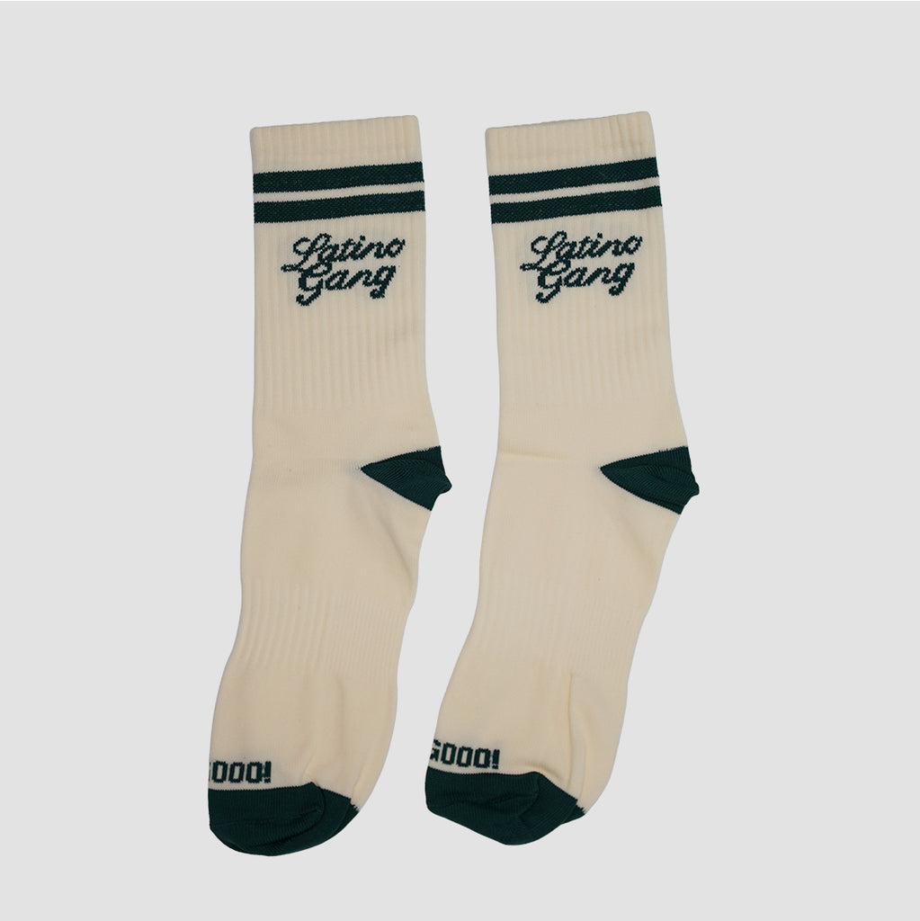 Latino Gang Socks – Cream & Green Edition