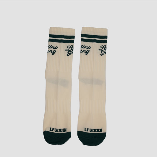 Latino Gang Socks – Cream & Green Edition